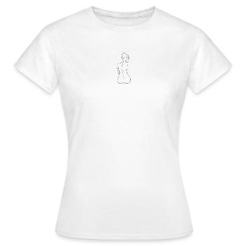 femme contour retour - T-shirt Femme - blanc - Devant - AI Model Female 172 dark (172cm)