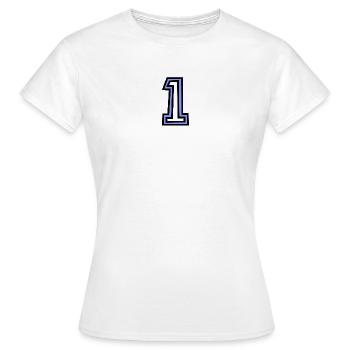 1. 1 year. 1st ANNIVERSARY. 1 YEAR ANNIVERSARY - Women's T-Shirt - white - Front - AI Model Female 172 dark (172cm)