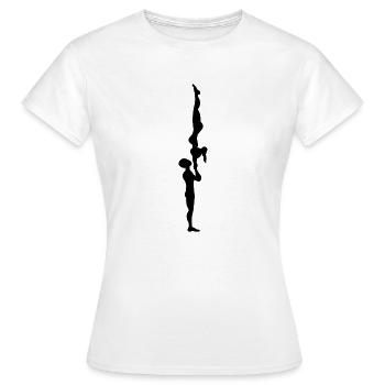 Gymnastik Turnen Akrobatik Geräteturnen Sport - Frauen T-Shirt - Weiß - Vorne - AI Model Female 172 dark (172cm)