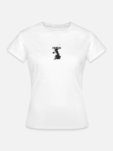 England Brick Map Texture - Women's T-Shirt - white