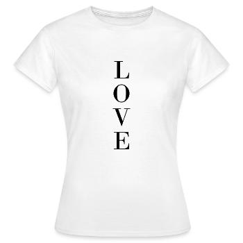 Amour vertical - T-shirt Femme - blanc - Devant - AI Model Female 172 dark (172cm)