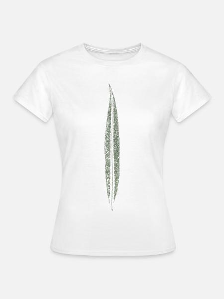 Weidenblatt / Blatt / Natur - Frauen T-Shirt - Weiß