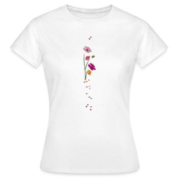 Flower tendril - Women's T-Shirt - white - Front - AI Model Female 172 dark (172cm)