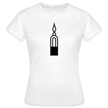 Candle - Women's T-Shirt - white - Front - AI Model Female 172 dark (172cm)