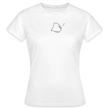 OP VI : Carte Vivre - T-shirt Femme - blanc - Devant - AI Model Female 172 dark (172cm)