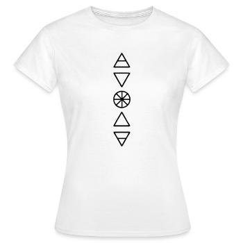 Alchimie Symboles Nature - T-shirt Femme - blanc - Devant - AI Model Female 172 dark (172cm)