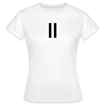 Pause symbole signe cadeau - T-shirt Femme - blanc - Devant - AI Model Female 172 dark (172cm)