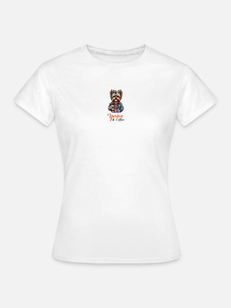 Yorkshire Terrier Kaffee - Frauen T-Shirt - Weiß