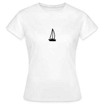 sailing boat - Women's T-Shirt - white - Front - AI Model Female 172 dark (172cm)