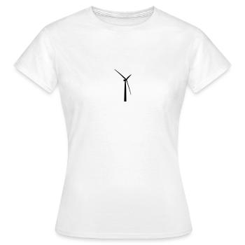 Windrad - Frauen T-Shirt - Weiß - Vorne - AI Model Female 172 dark (172cm)
