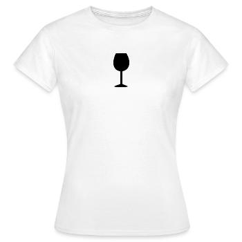 Verre À Vin, Vin - T-shirt Femme - blanc - Devant - AI Model Female 172 dark (172cm)
