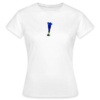 Gentiane alpine lumineuse – Art numérique - T-shirt Femme - blanc - Devant - AI Model Female 172 dark (172cm)