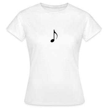 music note - Women's T-Shirt - white - Front - AI Model Female 172 dark (172cm)