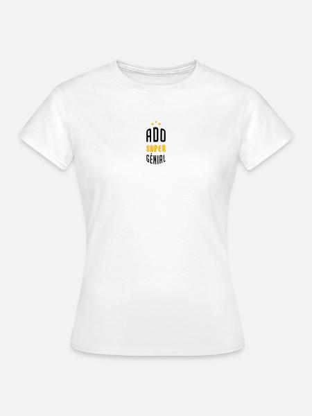 adolescent / enfant / ado / adolescente - T-shirt Femme - blanc