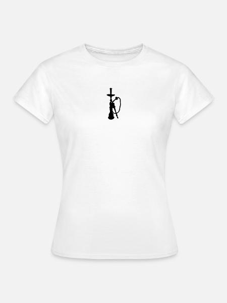 Wasserpfeifenschattenfigur - Frauen T-Shirt - Weiß