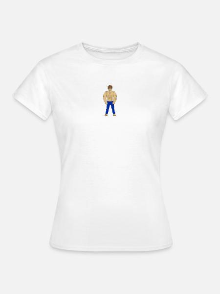 Junger Bodybuilder – Jeans & Muskeln - Frauen T-Shirt - Weiß