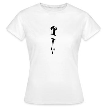 BLEED - Women's T-Shirt - white - Front - AI Model Female 172 dark (172cm)