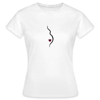 babybauch - Frauen T-Shirt - Weiß - Vorne - AI Model Female 172 dark (172cm)