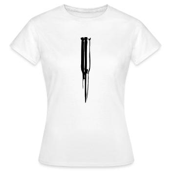 balle_fusil - T-shirt Femme - blanc - Devant - AI Model Female 172 dark (172cm)