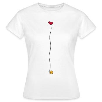 Ich schenk dir mein Herz - Frauen T-Shirt - Weiß - Vorne - AI Model Female 172 dark (172cm)