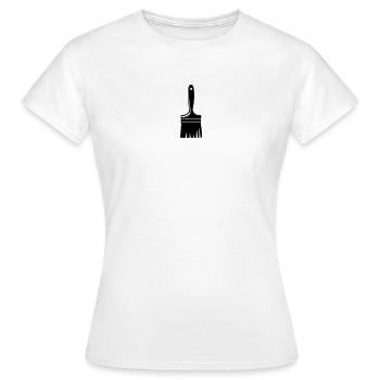 Pinceau pour logo - T-shirt Femme - blanc - Devant - AI Model Female 172 dark (172cm)