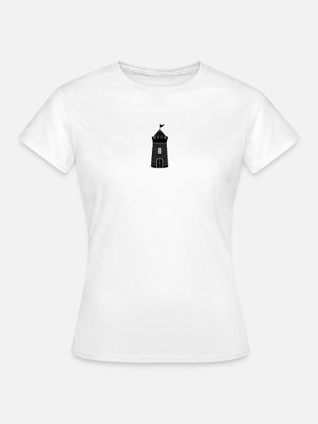 Burgturm - Frauen T-Shirt - Weiß
