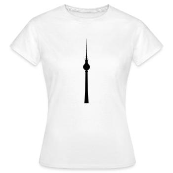 Fernsehturm Berlin - Frauen T-Shirt - Weiß - Vorne - AI Model Female 172 dark (172cm)