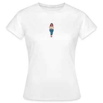 Die Kurve ist das neue Perfekt - Frauen T-Shirt - Weiß - Vorne - AI Model Female 172 dark (172cm)