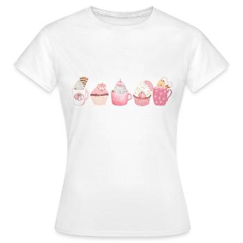 halloween herbst kaffee sweet Latte coffee pumkin - Frauen T-Shirt - Weiß - Vorne - AI Model Female 172 dark (172cm)
