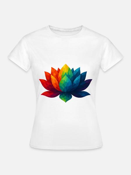 WPAP Stil - Lotus - Frauen T-Shirt - Weiß