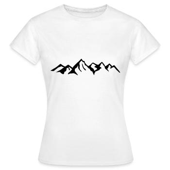 Montagne, montagne, glacier - T-shirt Femme - blanc - Devant - AI Model Female 172 dark (172cm)