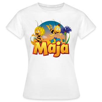 Biene Maja Zusammen mit Willi - Frauen T-Shirt - Weiß - Vorne - AI Model Female 172 dark (172cm)