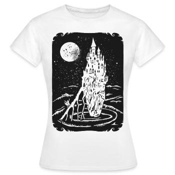 Castle in the sea - Women's T-Shirt - white - Front - AI Model Female 172 dark (172cm)