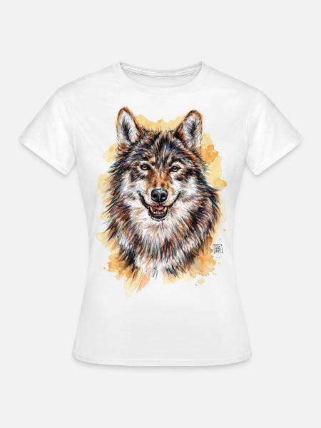 Wolf - Frauen T-Shirt - Weiß