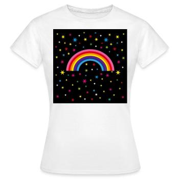 12 ciel étoilé arc-en-ciel - T-shirt Femme - blanc - Devant - AI Model Female 172 dark (172cm)