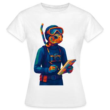 WPAP Polygon Style Animals - Marine Biologist - Women's T-Shirt - white - Front - AI Model Female 172 dark (172cm)