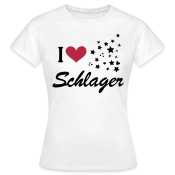 schlager - Frauen T-Shirt - Weiß - Vorne - AI Model Female 172 dark (172cm)