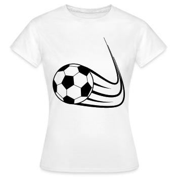 Fußball, Ball, Soccer, Football, Schuss, Tor - Frauen T-Shirt - Weiß - Vorne - AI Model Female 172 dark (172cm)