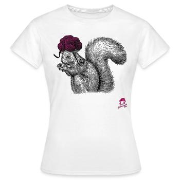Black Forest Tussi Squirrel with Bollenhut - Women's T-Shirt - white - Front - AI Model Female 172 dark (172cm)