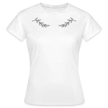 Zweige mit Blättern - Frauen T-Shirt - Weiß - Vorne - AI Model Female 172 dark (172cm)