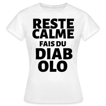 Cadeau humour diabolo cirque passion drôle - T-shirt Femme - blanc - Devant - AI Model Female 172 dark (172cm)