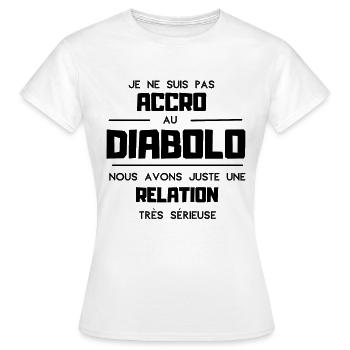 Cadeau humour diabolo cirque passion drôle - T-shirt Femme - blanc - Devant - AI Model Female 172 dark (172cm)