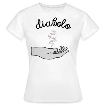 Cadeau humour diabolo cirque passion drôle - T-shirt Femme - blanc - Devant - AI Model Female 172 dark (172cm)