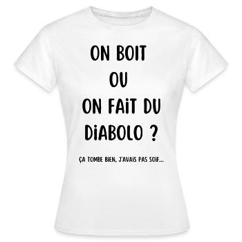 Cadeau humour diabolo cirque passion drôle - T-shirt Femme - blanc - Devant - AI Model Female 172 dark (172cm)