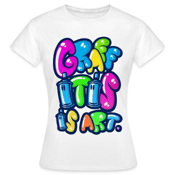 Graffitis Kunst multi - Frauen T-Shirt - Weiß - Vorne - AI Model Female 172 dark (172cm)
