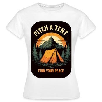 Camping - Plantez votre tente, trouvez votre tranquillité - T-shirt Femme - blanc - Devant - AI Model Female 172 dark (172cm)