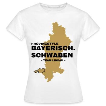 Souabe | LINDAU - T-shirt Femme - blanc - Devant - AI Model Female 172 dark (172cm)