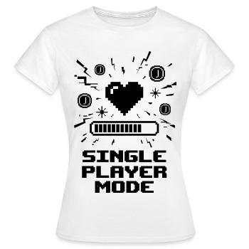 Cœur de joueur en mode solo - T-shirt Femme - blanc - Devant - AI Model Female 172 dark (172cm)