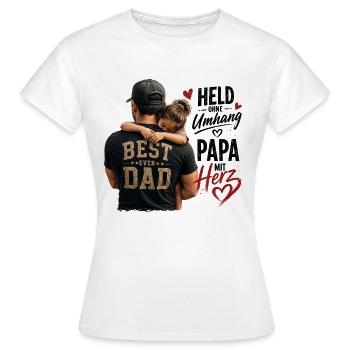 Best Dad Ever Herzumarmung - Frauen T-Shirt - Weiß - Vorne - AI Model Female 172 dark (172cm)