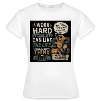 Funny shirt for pet owners - Frauen T-Shirt - Weiß - Vorne - AI Model Female 172 dark (172cm)